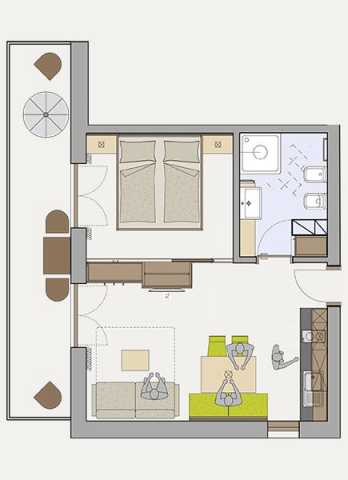 Floor plan of the apartment 1