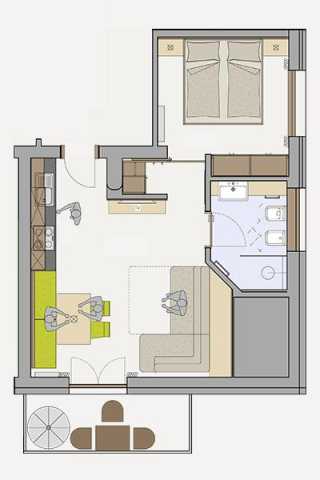 Floor plan of the apartment 4